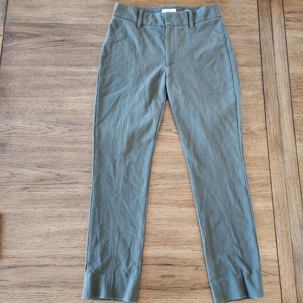Vince Slim Fit Ankle Pants in Olive Green (Size 10)